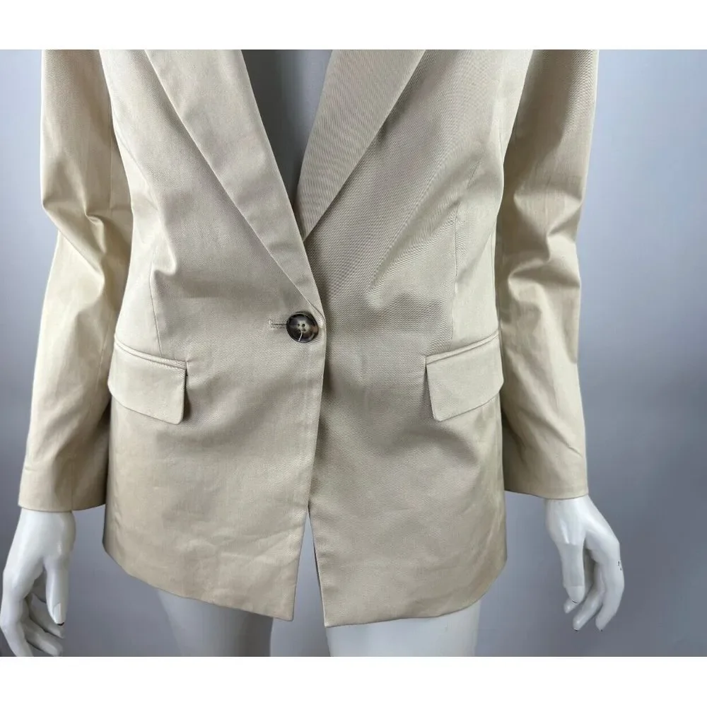 J‎ Crew Willa Blazer Women 6? $198 Stretch Cotton One Button Lined Jacket BG120
